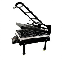 Mesin Press Panas Flatbed 100x120 cm 39x47 Inch Format Besar Manual untuk Pencetakan Sublimasi pada Pakaian