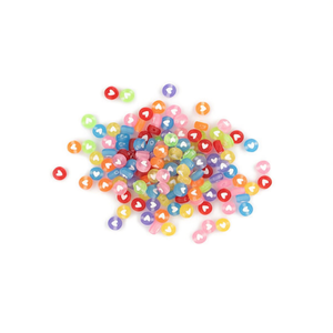 Ilan Abalorios Perline a Forma di Cuore Multicolore 4x7mm Circa 17g - Product Image 2