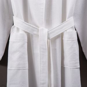 Wholesale Custom 5 Star Hotel Logo White Luxury Breathable Soft <strong>Robe</strong> <strong>Waffle</strong> 100% Cotton/polyester Romantic Solid Bath <strong>Robes</strong> - Product Image 2
