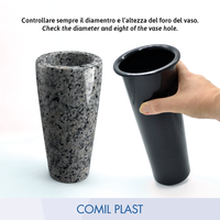 Vase funéraire de haute qualité, fabriqué en Italie, style européen, personnalisable, pour cimetière, crypte, mausolée, monument, 9x24cm