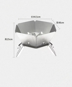 Parrilla plegable de acero inoxidable para barbacoa, para acampar al aire libre, picnics, parrilla para fuego, plataforma para fogatas, estufa. - Product Image 6