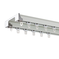 Prix d'usine Fenêtre en alliage d'aluminium de plafond moderne de haute qualité Rail à double rideau incurvé