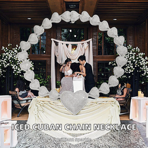 Chaîne cubaine Hip Hop SILIVER 925 14mm à 2 rangs avec fermoir à ressort, entièrement pavée de zircons 5A, pour homme et femme, idéale pour mariage - Product Image 2