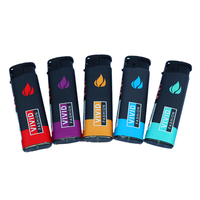 Prix bas, autocollants de protection givrés pour adultes, design personnalisé, briquet jetable à flamme torche électrique E101