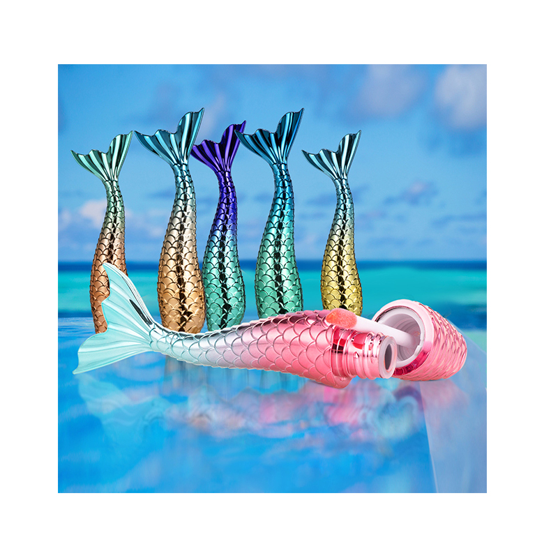 Wholesale private label new matte non-stick cups do not lose color mermaid lip glaze lip gloss