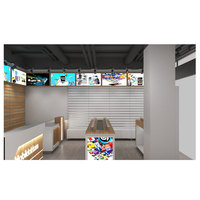 Vitrine de magasin d'ordinateur, décoration de magasin de jeu, Design d'accessoires d'ordinateur, présentoir