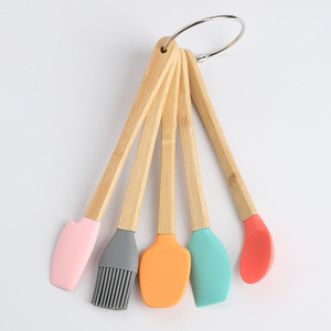 Cross Border Mini Baking Tool Set <b>Silicone</b> 5 Piece Spatula Spoon Oven Safe Dishwasher Safe Kids <b>Kitchen</b> <b>Utensils</b> - Product Image 3