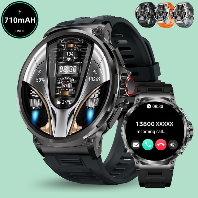 V69 Man Smartwatch 710 MAh Long Life Big Battery BT Calling Smartwatch for Sport Fitness Health Tracker