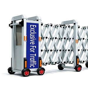 Barrière de sécurité manuelle coulissante rétractable en alliage d'aluminium, écologique, durable, design moderne, pour écoles, usines et entreprises - Product Image 1