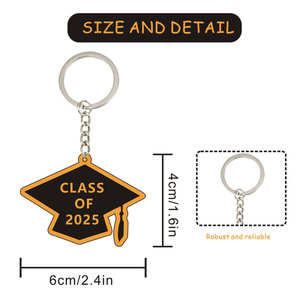 Graduation Cap Keychain Customizable Durable <b>Key</b> Ring for Graduation Gifts Students Alumni and Party Souvenir - Product Image 2