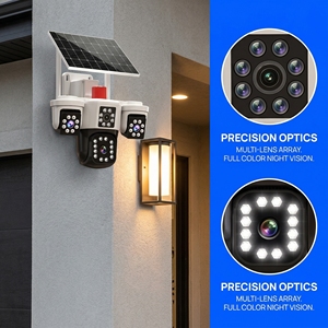 Caméra PTZ 4G <span class=keywords><strong>à</strong></span> trois objectifs en gros, personnalisable en usine, suivi IA 3MP, application OKAM, prix abordable - Product Image 3
