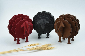Felt Sheep <b>Coasters</b> 3 mm Thick Eco-Friendly Lightweight <b>Heat</b> Insulated Table Decoration Set - Product Image 4