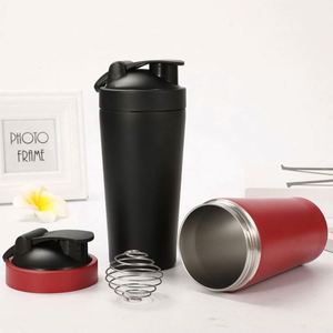 Factory Custom Logo Bpa Free Eco-Friendly Food Grade Protein Insulated Bullet Shape Minimalist Style Stainless Steel <b>Shaker</b> - Product Image 2