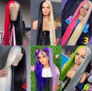 Parrucche Brasiliane 613 HD Full Lace Front con Capelli Vergini Remy, Lunghe, Biondo Platino Trasparente, Misure 13x4/13x6 - Product Image 6