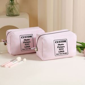 OEM ODM Custom <b>Large</b> Capacity Travel Cosmetic <b>Bag</b> Zipper <b>Gift</b> <b>Bags</b> Leopard Print Cotton Fabric Portable for <b>Christmas</b> <b>Gifts</b> - Product Image 3