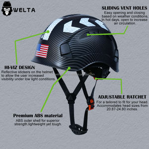Casco de Seguridad WELTA ANSI Z89.1 CE EN397 de Rescate, con Ranuras, Suspensión de 6 Puntos, Construcción de ABS, para Hombre, 420g - Product Image 5
