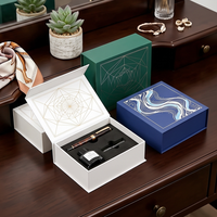 Boîte cadeau magnétique de luxe avec insert en mousse EVA, logo personnalisé imprimé, boîte cadeau d'entreprise pour bijoux, montres, parfums, emballage