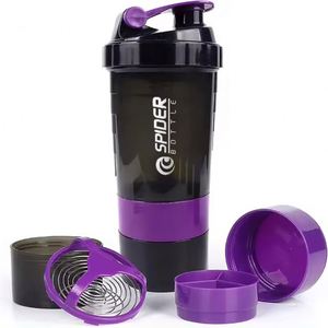 Custom logo BPA Free 500ml Three Layers Plastic Gym Fitness Protein <b>Shaker</b> <b>Bottle</b> Sport Water <b>Bottle</b> with Tick Marker - Product Image 5