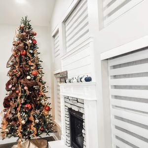 Stores enrouleurs coréens à commande automatique Tuya, double couche, rideau de fenêtre zébré - Product Image 5