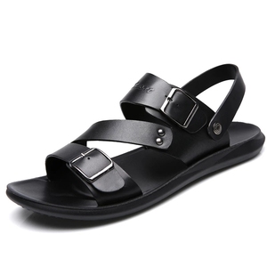 Sandalias de Cuero para Hombre, Tallas US 6-15, Planas, Casuales, Cómodas, Transpirables, Ligeras, con Punta Abierta, para Exteriores - Product Image 5