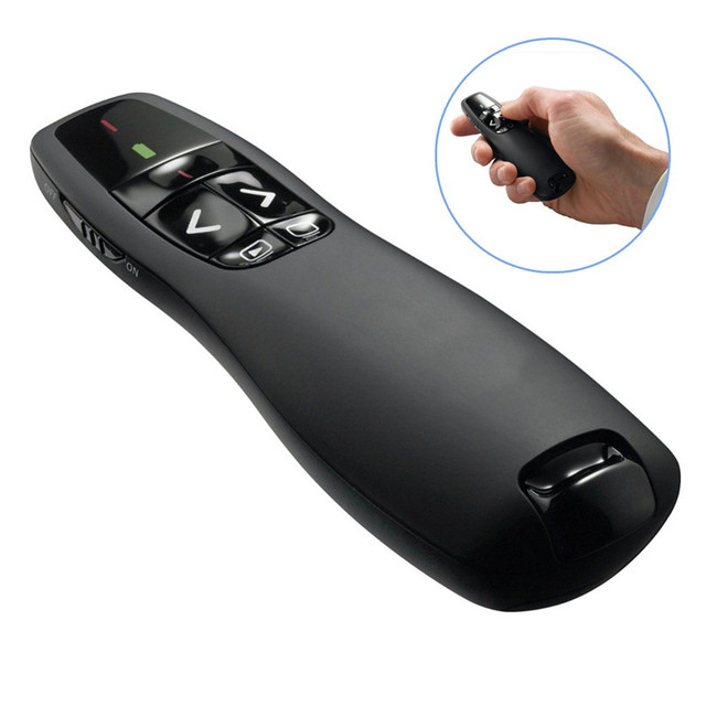 PPT Wireless Presentation Clicker 2.4Ghz RF USB Wireless Presenter with Red Laser Pointer Page Turning Pen Remote Control Mouse