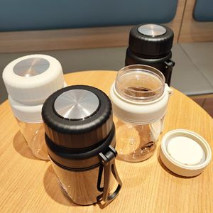 Large Capacity Direct Drinking Water Cup With Carrying Strap Reusable Plastic Cup For Travel Outdoor Sports Home Office Use - Product Image 4