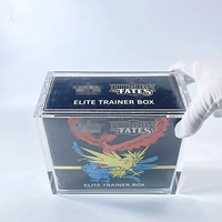 Boîte de présentation en acrylique pour Elite Trainer Box, boîte de protection magnétique transparente empilable 5+8mm, support de collection pour jeux de cartes à collectionner