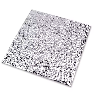 Painel de Parede Corrugado com Ondas Pequenas, Médias e Grandes, Folha Decorativa de Aço Inoxidável com Acabamento Martelado - Product Image 2