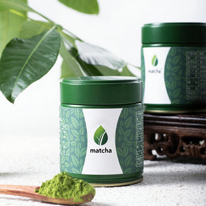 Hộp thiếc đựng bột matcha, kích thước nhỏ 60*60 mm & 60*68 mm, chất liệu thực phẩm, hàn kín, 30g 50g, nhận in logo theo yêu cầu - Product Image 2