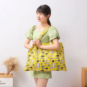 <b>Large</b> Capacity 210D Oxford Cloth Reusable Floral <b>Storage</b> Shopping <b>Bags</b> Heavy Duty Washable Superet Foldable Grocery Tote <b>Bag</b> - Product Image 3