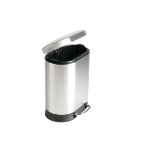 <span class=keywords><strong>Cubo</strong></span> de <span class=keywords><strong>Basura</strong></span> <span class=keywords><strong>con</strong></span> <span class=keywords><strong>Tapa</strong></span> de 5L, Cesto de <span class=keywords><strong>Basura</strong></span> <span class=keywords><strong>con</strong></span> Pedal de Acero Inoxidable para Baño u Oficina - Product Image 4