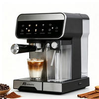 Anbolife - Cafetera Espresso Nueva de Fábrica de 19 Bares con Tanque de Leche, Pantalla Táctil, Termobloque de 1350W, Diseño Compacto OEM ODM