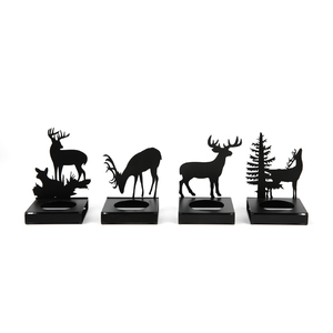 桌面装饰用品家居装饰鹿形餐桌摆件装饰奉献茶灯烛台金属烛台 - Product Image 5