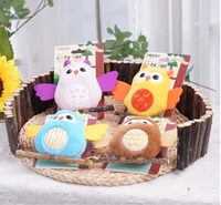 Jouet à mâcher pour chat en peluche hibou, pour le nettoyage des dents, avec herbe à chat, thème Forêt Nocturne