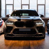 Kit de cuerpo de fibra de carbono ancho MH actualizado, faldas laterales de labio trasero delantero para Bmw X6M 2020-2023
