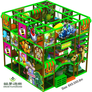 Dream Kids Indoor Forest Jungle Themed Slide Soft Obstacle Ball Pool Cartoon Animal Zoo Play Shopping Mall Adventure Playground - Product Image 2