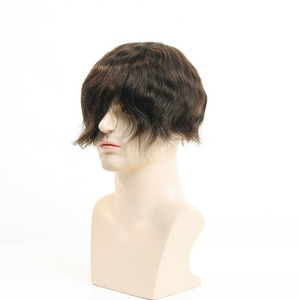 Prótesis Capilar de Encaje Francés con Frente Decolorado y Base de PU para <span class=keywords><strong>Hombre</strong></span>, Venta al por Mayor en China, Modelo Q6 # Parche para la Caída del Cabello 1B - Product Image 6