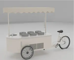 Üç tekerlekli dondurma kamyon gıda vitrin üç tekerlekli bisiklet dondurma ekran satılık popsicle ekran dondurma arabaları