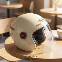 Casque de moto électrique personnalisé en PP à face ouverte avec fermeture rapide pour la conduite en toutes saisons, moto personnalisée
