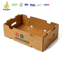 Op maat gemaakte waxkartonnen traybox voor groenteverpakkingen, waterdichte doos voor supermarkten, leveranciers van verse producten en distributie.