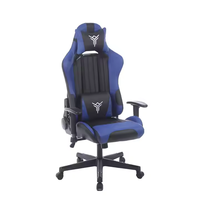 Fauteuil de Gaming Inclinable en Cuir PU, Nouveau Design Pivotant, avec Accoudoirs 2D, Réglage de Hauteur à Gaz 3 Classes, Base Racing Standard BIFMA pour Gamers