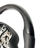 Volant de voiture en fibre de carbone noir brillant avec cuir perforé, adapté aux BMW F01 F02 F18 F15 F30 F56 F80 F60 Série 7