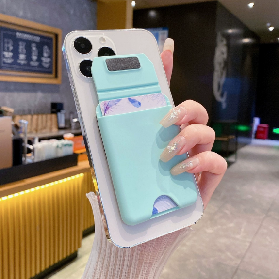 Magnetic Flip Phone Case, Silicone Card Wallet Case with Stand, Lazy Bracket Storage Cover for New Apple Phones
