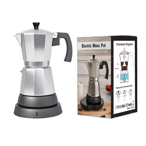 Caffettiera Moka Elettrica Classica in Alluminio Multi-Capacità con Valvola Singola Termostatica per Espresso Italiano da Fornello, per Casa e Caffetteria - Product Image 6