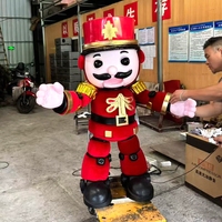 Équipement d'amusement : Modèle de robot servo animatronique Casse-noisette chantant, Accessoires de Noël personnalisables