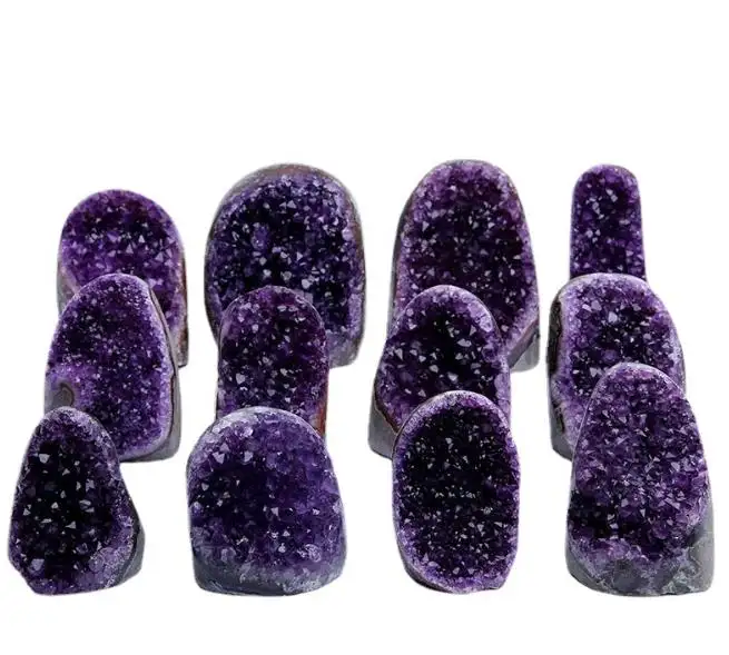 Großhandel Heilung Kristalls teine Reiki Meditation Yoga Amethyst Geode Roh steine Tumbled Stones Chips