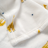 Couverture de lit bébé en flanelle girafe réversible 100% polyester, douce, légère et agréable pour la peau, avec logo personnalisé
