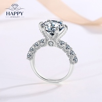 Bague de fiançailles pour femme en argent sterling 925 certifié GRA, légèrement luxueuse, avec diamant moissanite coloré VVS 2/3/5 carats