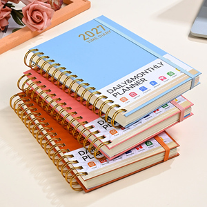 Agenda A5 à couverture rigide 2027 : Planificateur quotidien, suivi du temps, planificateur mensuel, journal personnel, carnet d'entraînement – Fournisseur - Product Image 2