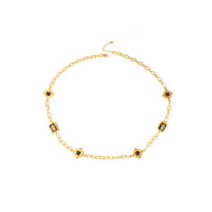 Collar de Cadena de Moda, Chapado en Oro PVD, Acero Inoxidable 316L, Joyería Sostenible y Resistente - Product Image 1